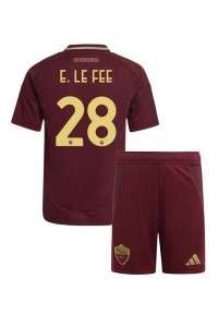 AS Roma Enzo Le Fee #28 Babytruitje Thuis tenue Kind 2024-25 Korte Mouw (+ Korte broeken)